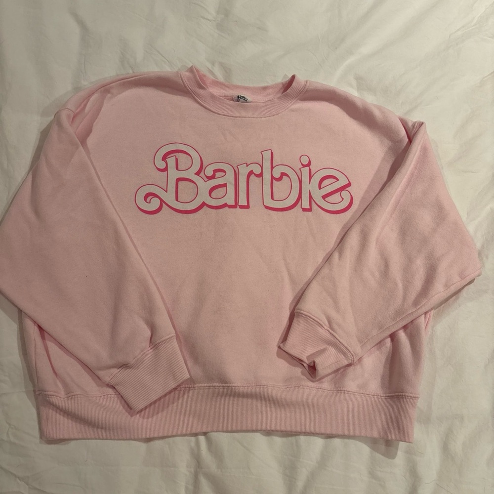 Cropped Pink Barbie Sweatshirt